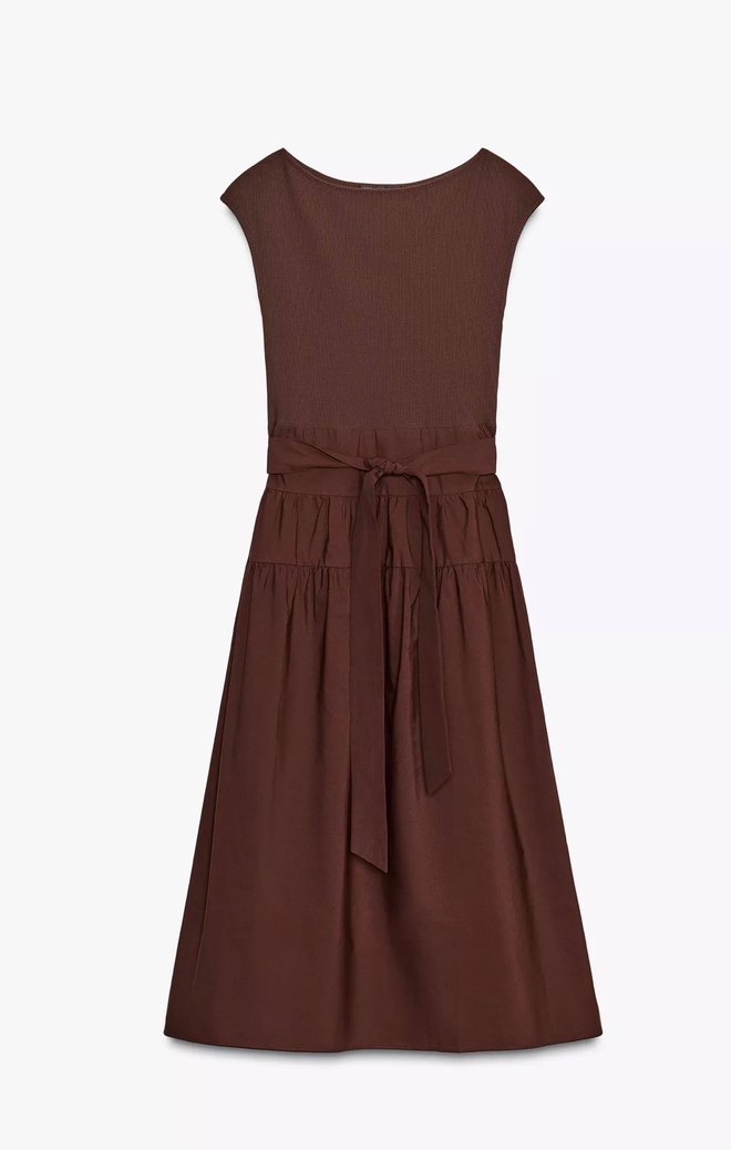 Kadın Kahverengi Uzun Elbise - Görsel 3