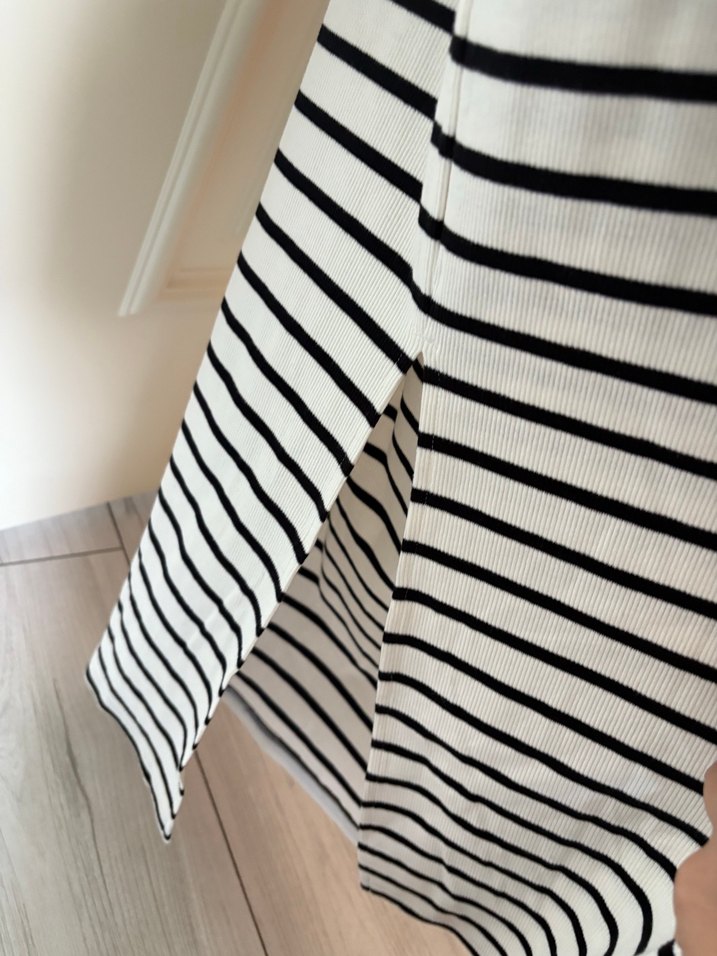 Çizgili Midi Etek - Görsel 3