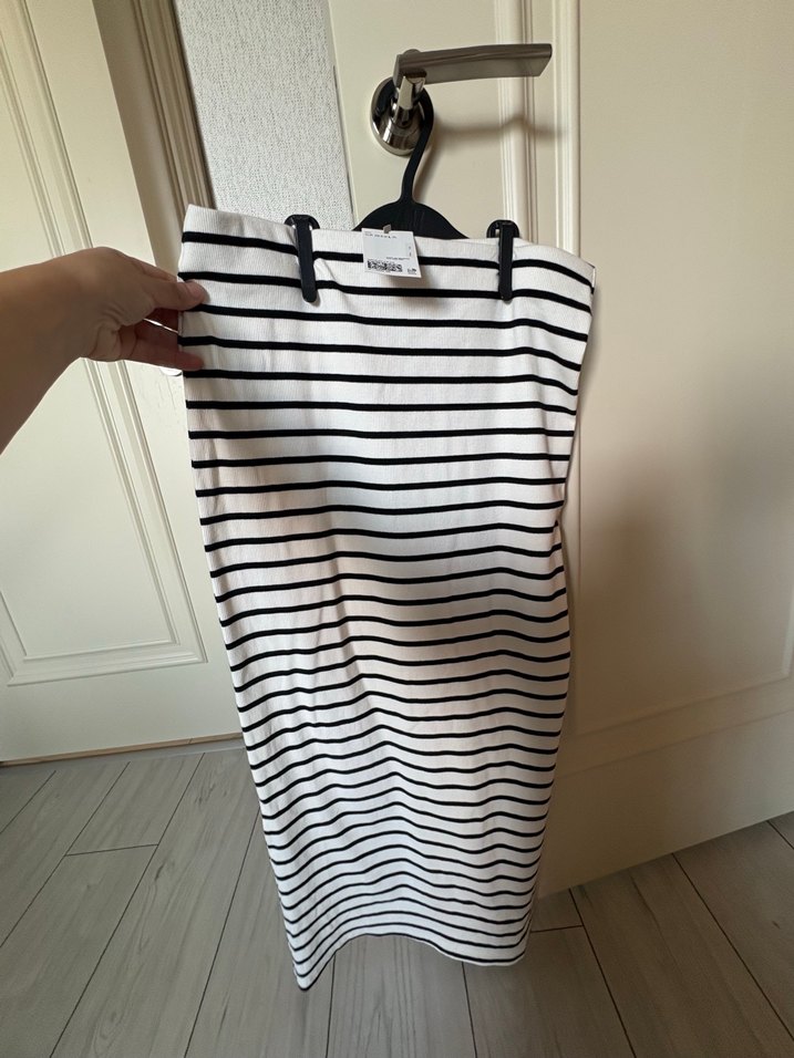 Çizgili Midi Etek - Görsel 2