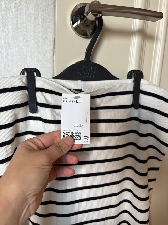 Çizgili Midi Etek - Görsel 5