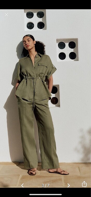 Zara Zara Keten Pantolon