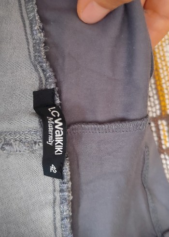 Gri Fermuarlı Hamile Pantolonu - Görsel 2