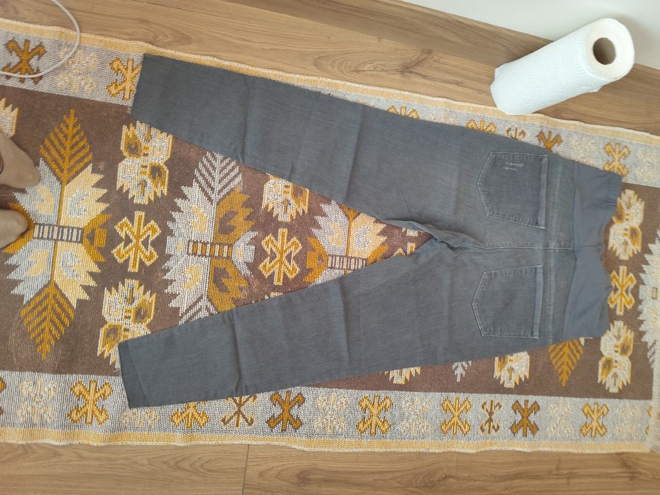 Gri Fermuarlı Hamile Pantolonu - Görsel 3