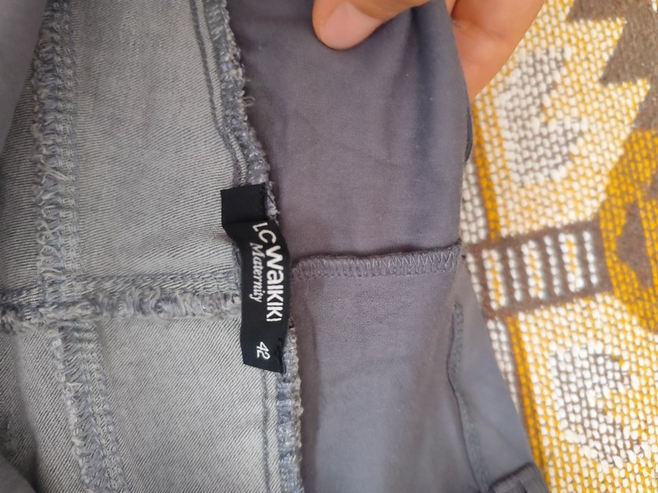 Gri Fermuarlı Hamile Pantolonu - Görsel 2