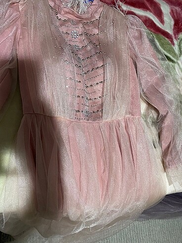 Toz pembe abiye