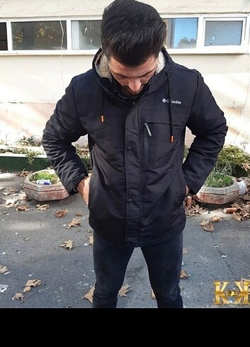 XL beden kürklü mont 