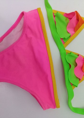 Renkli Pop Art Kız Bikini Takımı - Görsel 2