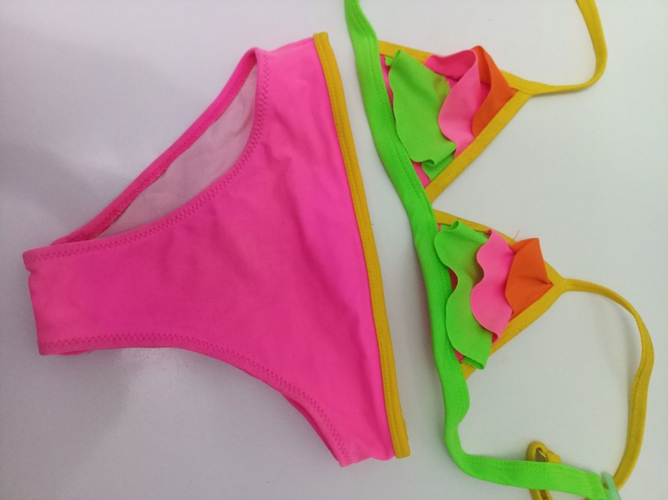 Renkli Pop Art Kız Bikini Takımı - Görsel 2