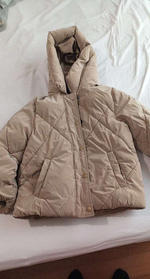 Düğmeli Bej Kadın Kışlık Ceket - Görsel 2