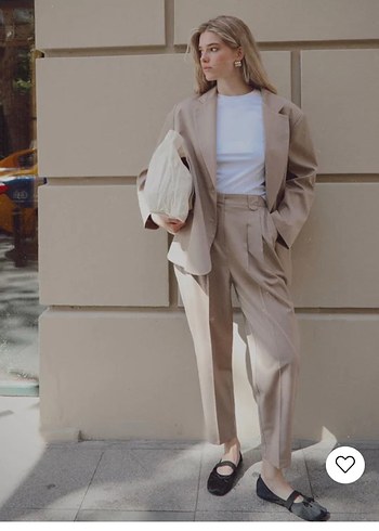 40 Beden ten rengi Renk Bej Kadın Blazer