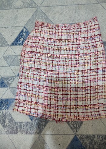 Diğer tüvit etek Çok Renkli Örgü Midi Etek