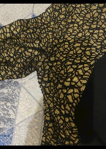 38 Beden siyah Renk abiye Uzun Kollu Siyah Yılan Desenli Drapeli Elbise