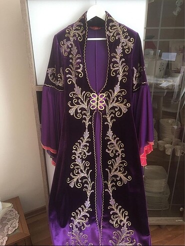 m Beden mor Renk Kaftan Takımı