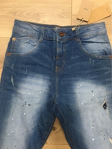 11-12 Yaş Beden mavi Renk Mango jean zara benetton gap