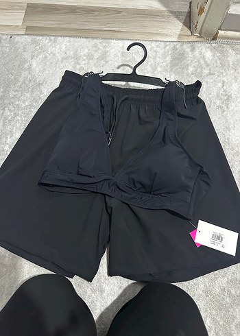 Siyah Mini Spor Takım Atlet ve Şort - Görsel 4