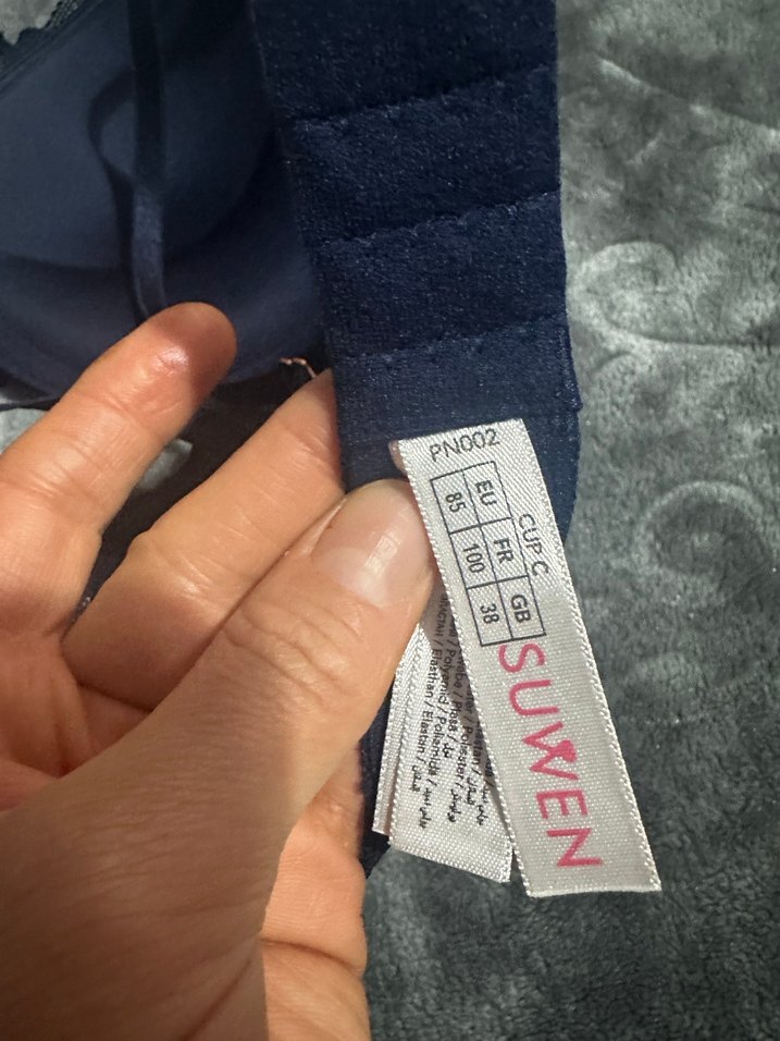 Lacivert Desenli Mini Gotik Sütyen Takımı - Görsel 3