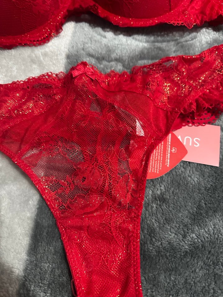 Koyu Kırmızı Vintage Dantelli Mini Sütyen - Görsel 2
