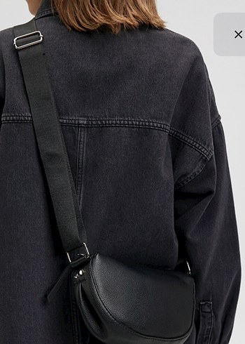 Siyah Kemerli Denim Kadın Çanta