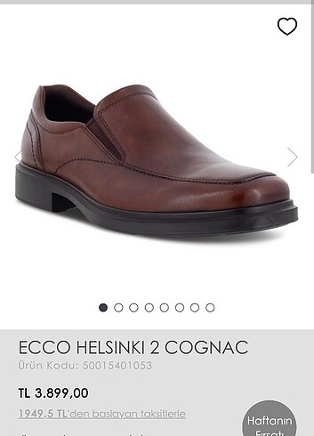 Ecco 46 numara ECCO Helsinki Bağcıksız Deri Ayakkabı