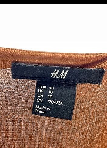 l Beden kahverengi Renk H&M Kısa Elbise