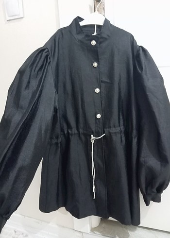 Siyah Keten Gömlek - Görsel 3