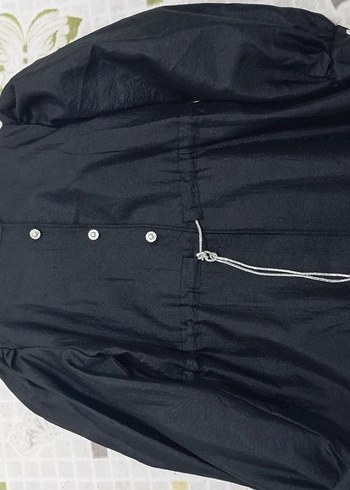 Siyah Keten Gömlek - Görsel 2