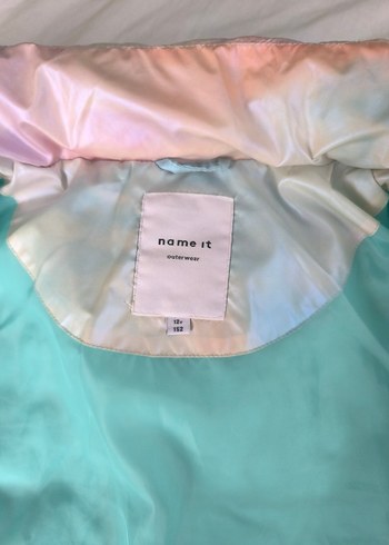 Çok Renkli Pastel Bağlama Desenli Kız Mont - Görsel 5