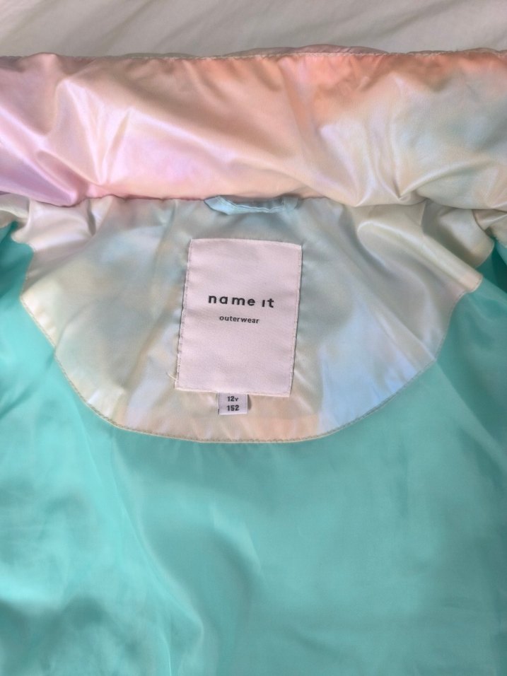 Çok Renkli Pastel Bağlama Desenli Kız Mont - Görsel 5