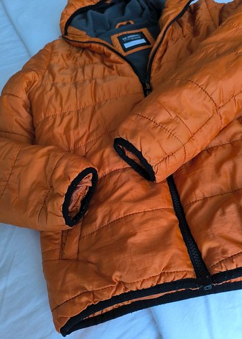Turuncu Fermuarlı  Kış Ceketi - Görsel 4
