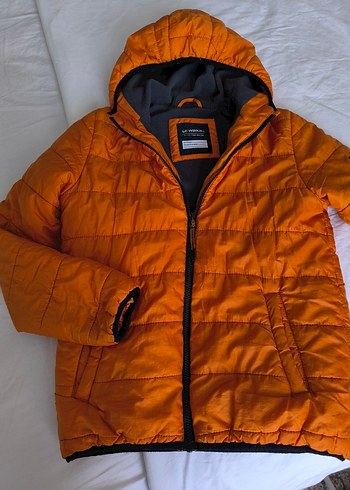 Turuncu Fermuarlı  Kış Ceketi - Görsel 2