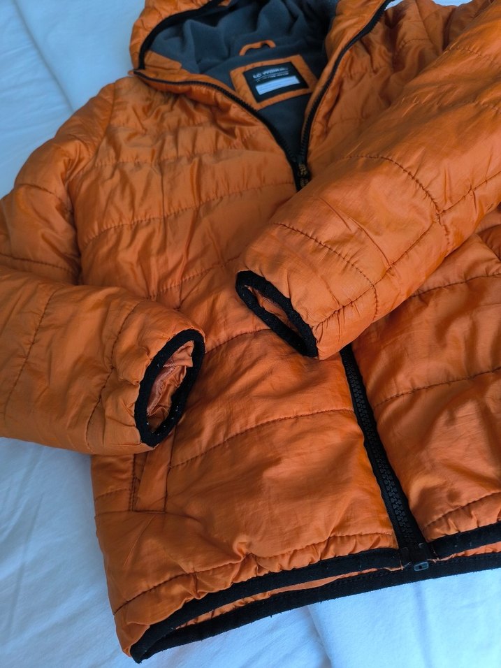 Turuncu Fermuarlı  Kış Ceketi - Görsel 4