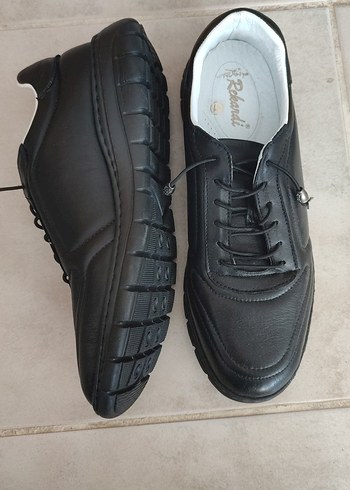 Parlak Siyah Minimalist Erkek Bağcıklar - Görsel 5