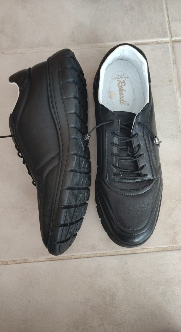 Parlak Siyah Minimalist Erkek Bağcıklar - Görsel 5