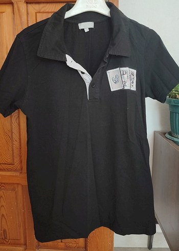 Siyah Düğmeli Hamile Tişörtü - Görsel 3