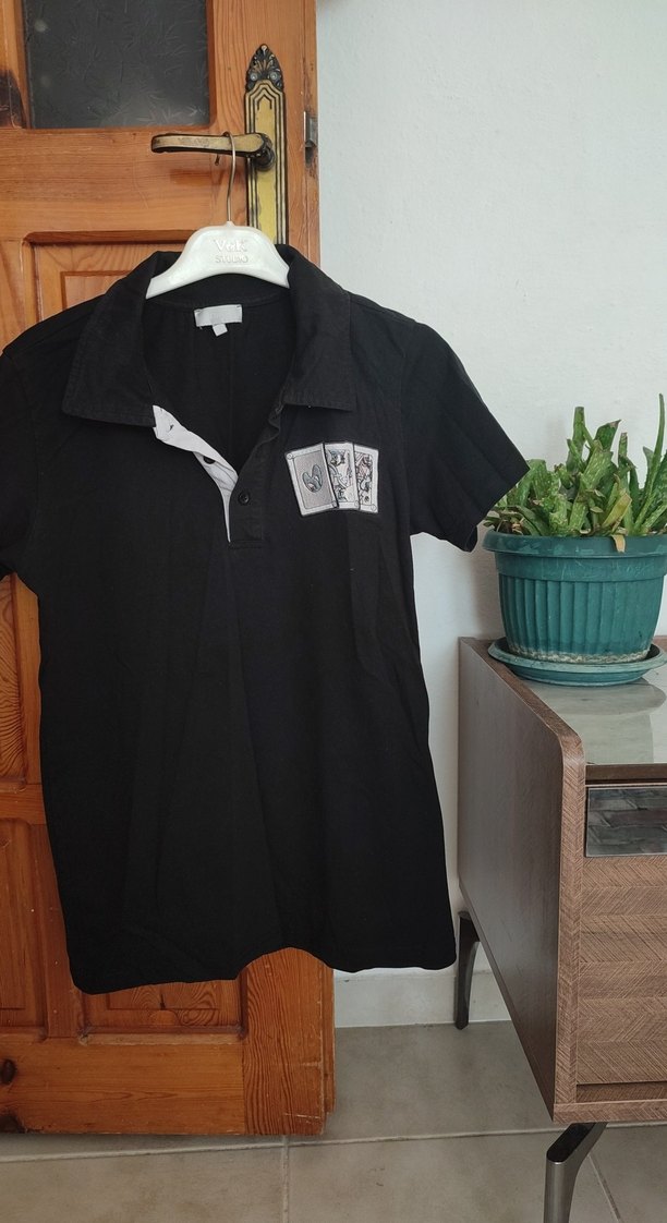 Siyah Düğmeli Hamile Tişörtü - Görsel 2