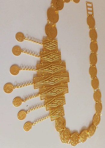 Diger Kadın Altın Renk Boncuklu Vücut Zinciri - Görsel 4