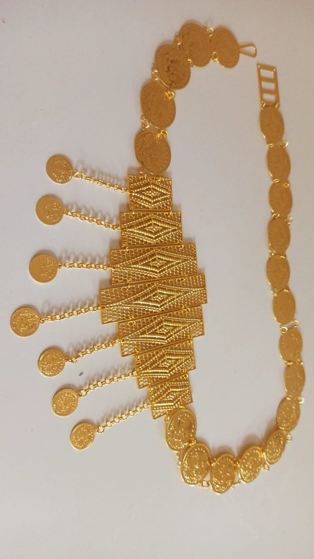 Diger Kadın Altın Renk Boncuklu Vücut Zinciri - Görsel 4