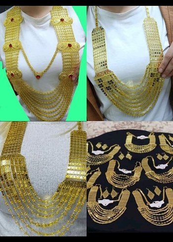 Altın Renkli Kadın Vücut Zinciri - Görsel 3