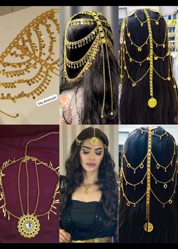 Altın Renkli Kadın Vücut Zinciri - Görsel 4