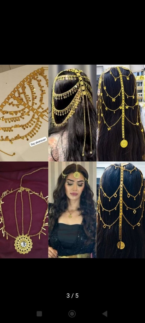 Altın Renkli Kadın Vücut Zinciri - Görsel 4