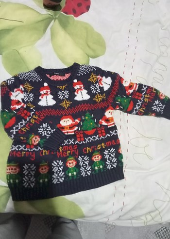 Çocuk Örgü Desenli Uzun Kollu Kazak - Görsel 2