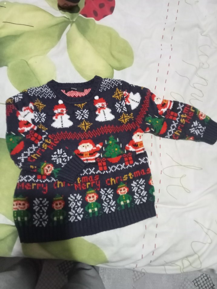 Çocuk Örgü Desenli Uzun Kollu Kazak - Görsel 2