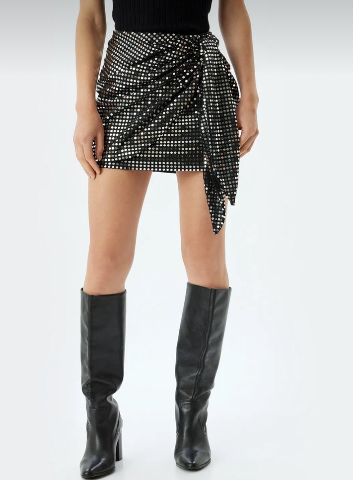 Koton abiye etek mini pullu - Görsel 3