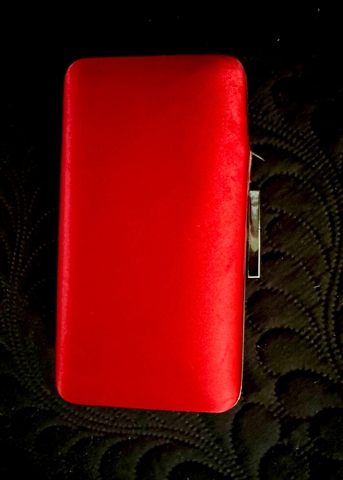 Kırmızı Saten Abiye Çanta - Görsel 2