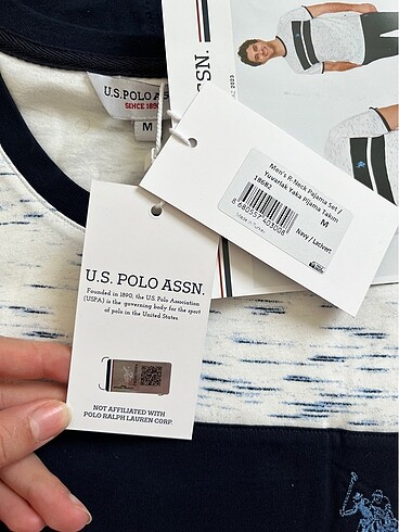 U.S Polo Assn. Lacivert yuvarlak yaka pijama takımı