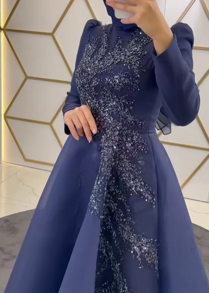 Taş işlemeli abiye  - Görsel 2