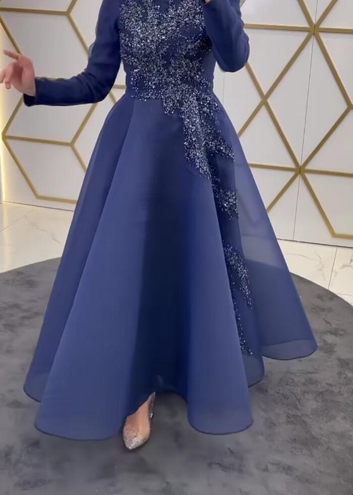 Taş işlemeli abiye  - Görsel 3