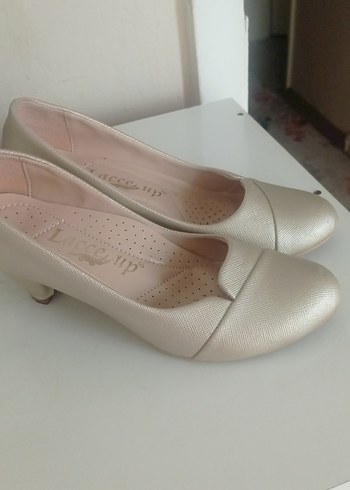 Bej Dolgu Topuk Kadın Babet - Görsel 3