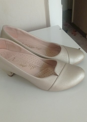 Bej Dolgu Topuk Kadın Babet - Görsel 4