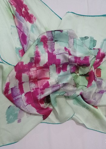 Beden çeşitli Renk Kadın Pliseli Çok Renkli Fular